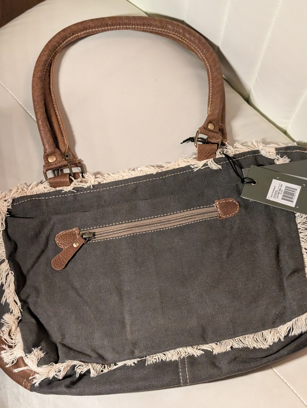 NWT Myra Bag Leather Print Canvas Leather Satc… - Picture 4 of 8